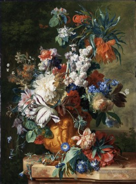 Fleurs œuvres - Bouquet de fleurs dans un Urn2 Jan van Huysum fleurs classiques